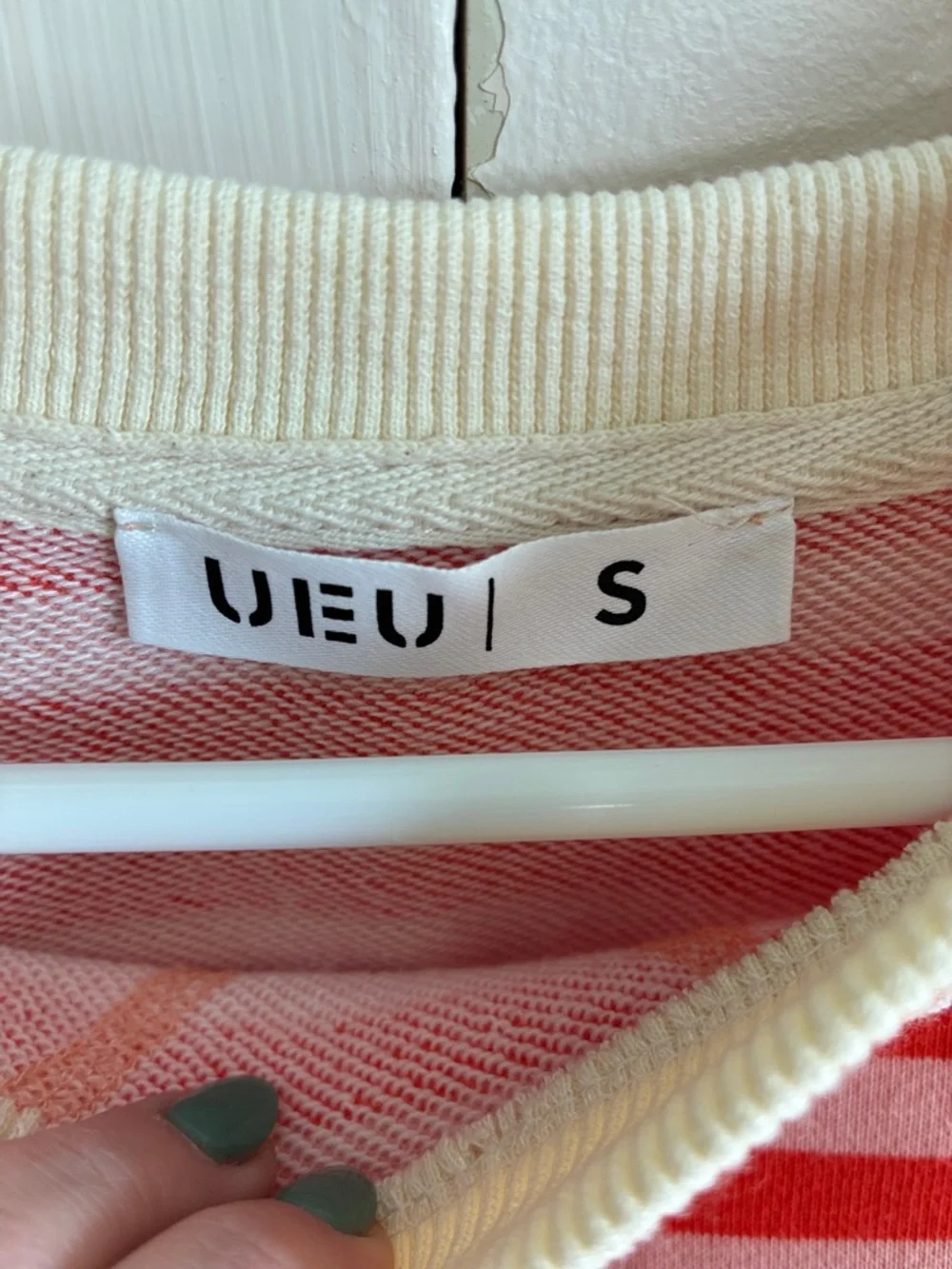 UEU Oversized Striped Crewneck Long Sleeve Color Block Pullover
Sweatshirt - Picture 3 of 8